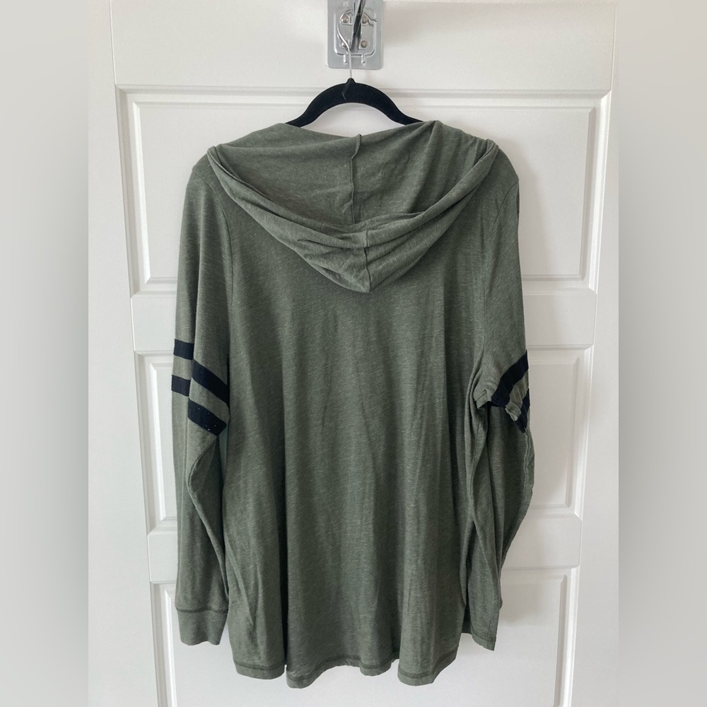 Torrid Game On Olive Green Strappy Football Hoodie Sz 3X - Picture 4 of 8